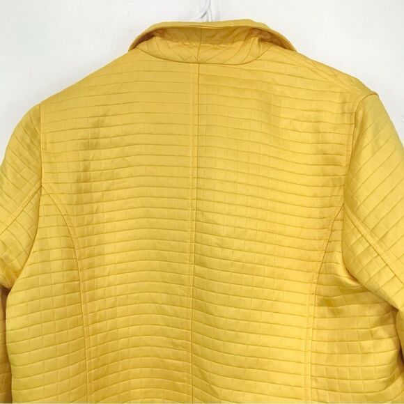 Laura Ashley Sunshine Yellow Lightweight Quilted Floral Lined Blazer Jacket - Picture 9 of 13